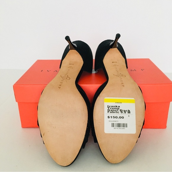 Ivanka Trump Black Fabric Bridal Pumps Size 9.5 M - Picture 9 of 9